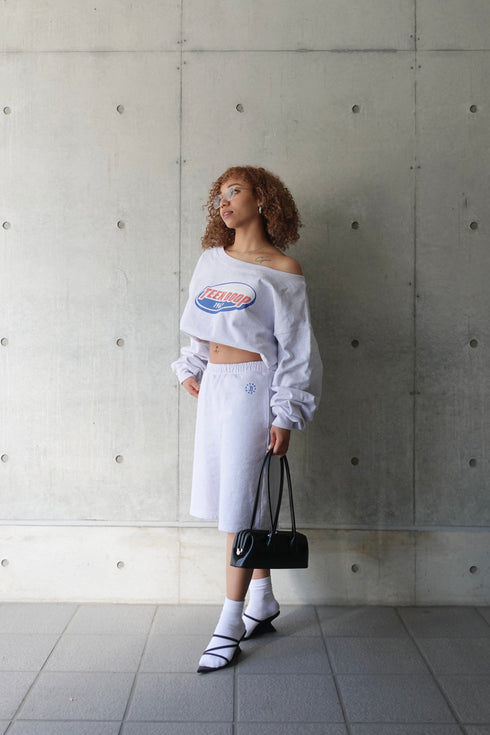 オフショルルーズスウェット